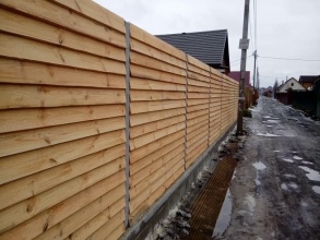 Деревянный забор елочка 150 метров фото в Шахунье