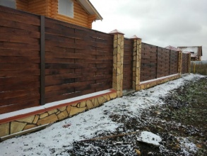 Деревянный забор плетёнка 100 метров фото цена под ключ