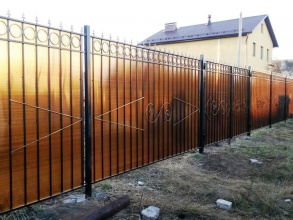 Сварные заборы с поликарбонатом 6 соток фото под ключ с установкой